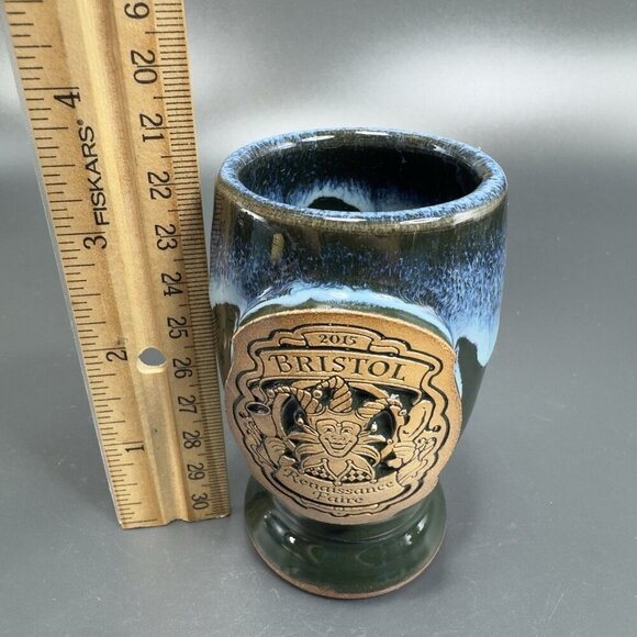 Grey Fox Pottery Small Cup Shoot Glass Toothpick Holder Bristol Renaissance Fair - Picture 3 of 13